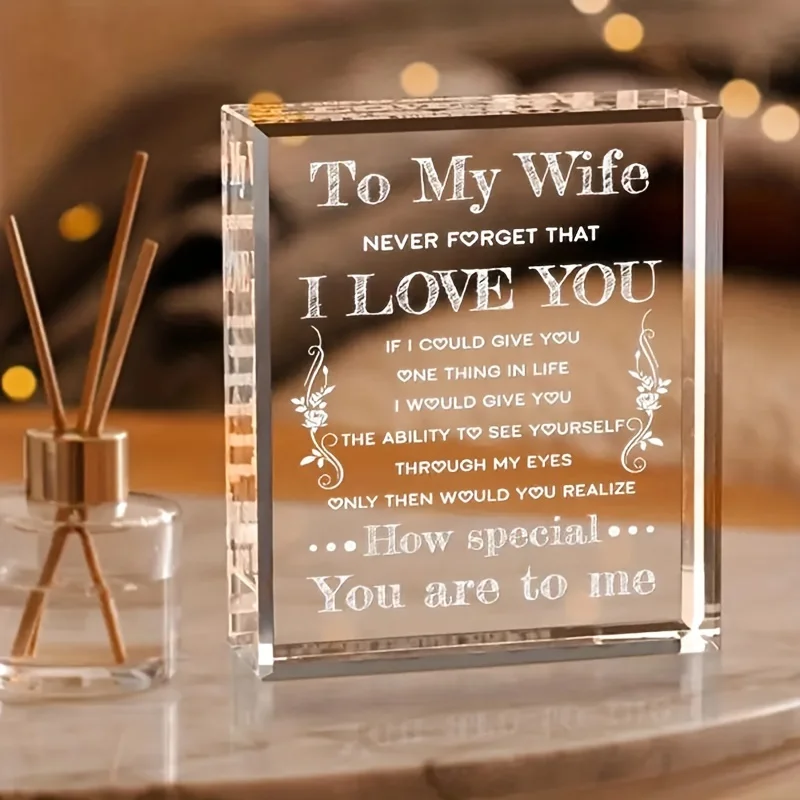 Romantic Acrylic Plaque for Wife 5 Romantic Acrylic Plaque for Wife - Image 5