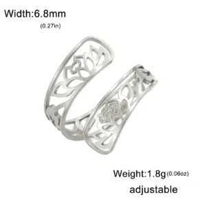 Elegant Lotus Flower Adjustable Women's Ring 14 S2505c5a941ac404ab5bc80836d62bf68u