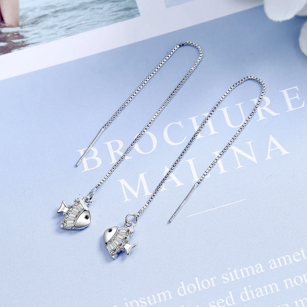 Elegant Fish Motif Tassel Earrings for Women 5 Elegant Fish Motif Tassel Earrings for Women - Image 5