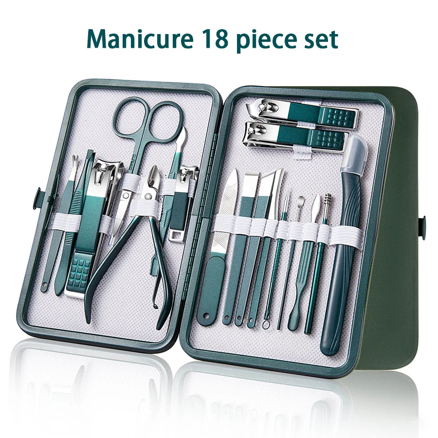 Dark Teal Professional Nail Care Set with 18 Tools 9 Dark Teal Professional Nail Care Set with 18 Tools - Image 9