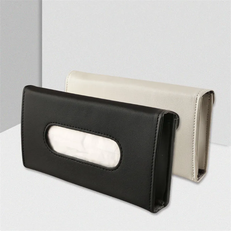 Elegant PU Leather Car Tissue Box Holder 5 Elegant PU Leather Car Tissue Box Holder - Image 5