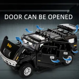 Vibrant Yellow 1/24 Scale Hummer H2 Diecast Model 13 S251ad1d422144e9b8bbe1b7ec19ee23bs