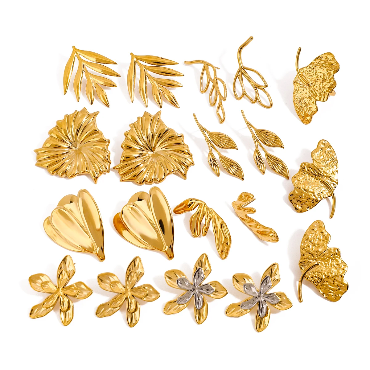 Gold-Tone Stainless Steel Earrings Collection 1 Gold-Tone Stainless Steel Earrings Collection