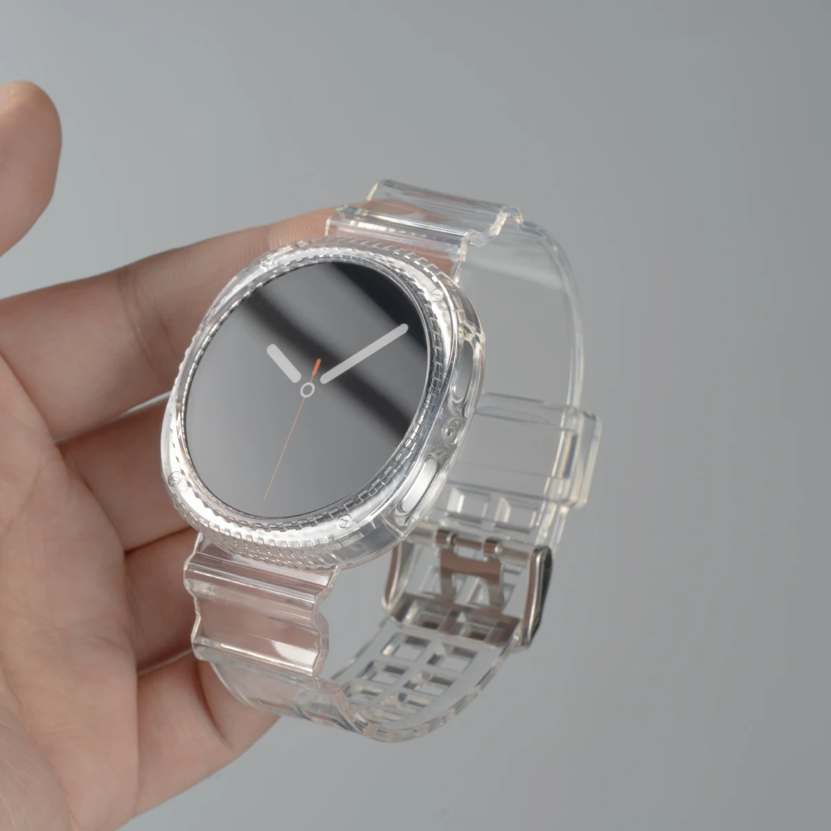 Transparent Silicone Case and Strap for Samsung Galaxy Watch 8 3 Transparent Silicone Case and Strap for Samsung Galaxy Watch 8 - Image 3