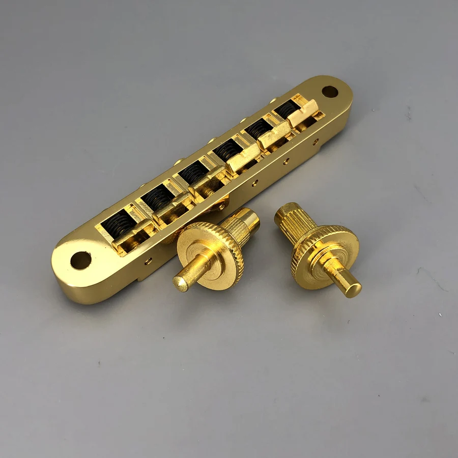Gold Tune-O-Matic Guitar Bridge for Les Paul 4 Gold Tune-O-Matic Guitar Bridge for Les Paul - Image 4