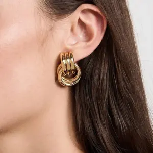 Mixed Metal Skeleton Stainless Steel Earrings for Women 9 S254073fa261c4c96943f5d06b1af8ee5r