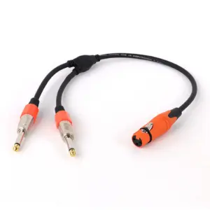 Dual 1/4 TS to XLR Y-Splitter Cable 0.3m/0.5m 12 S25412910a9834736a4d353c3e8a5cd34g