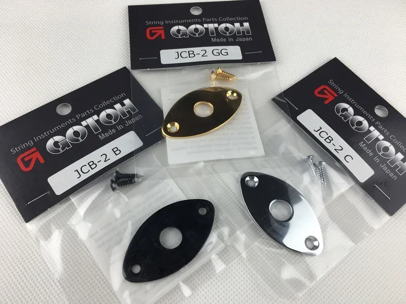 GOTOH Oval Metal Jack Plate for Guitar 2 GOTOH Oval Metal Jack Plate for Guitar - Image 2