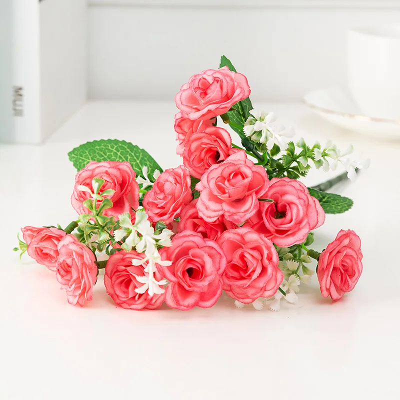 Artificial Mini Roses Bouquet for Home 8 Artificial Mini Roses Bouquet for Home - Image 8