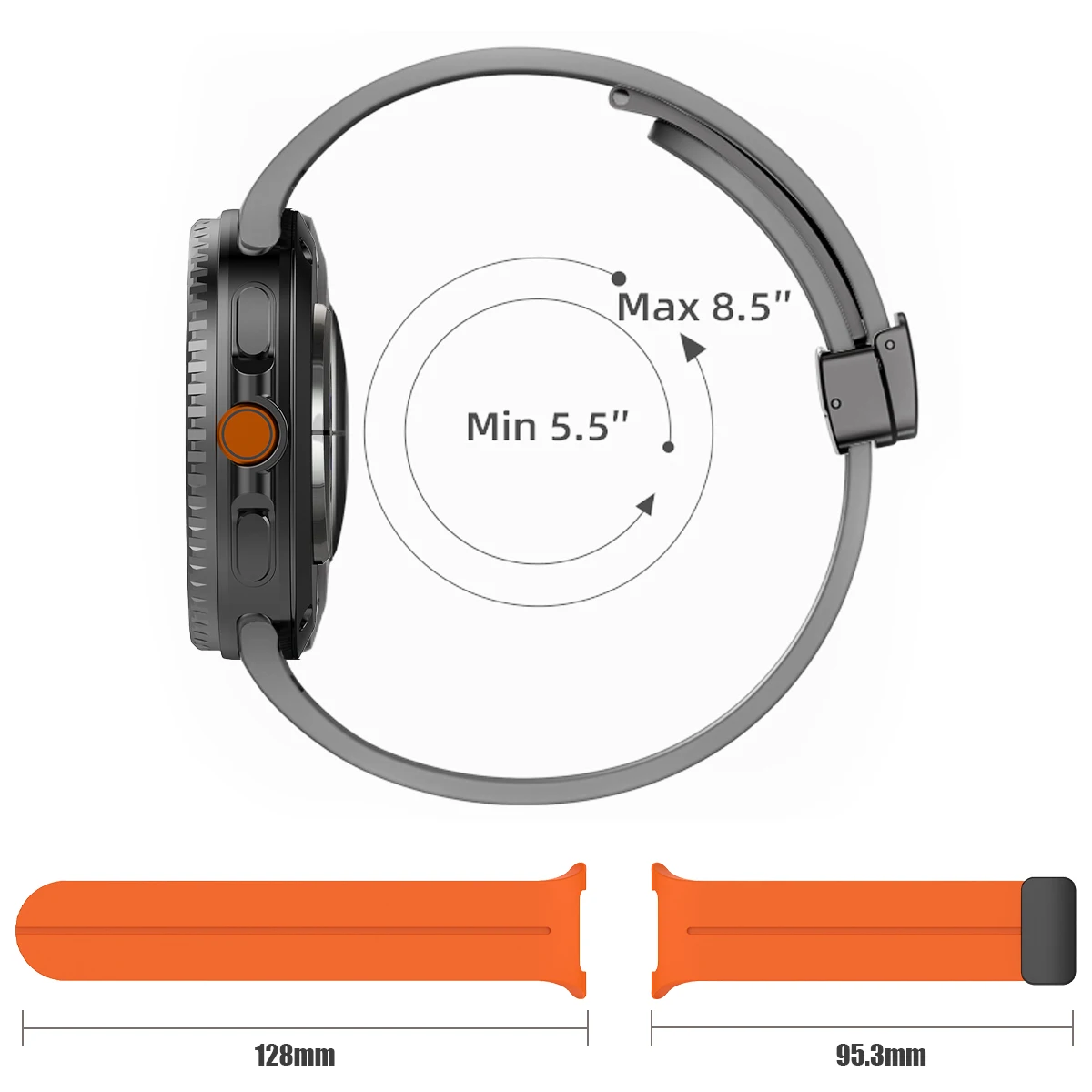 Samsung Galaxy Watch 8 Silicone Strap 40mm/44mm/Classic 4 Samsung Galaxy Watch 8 Silicone Strap 40mm/44mm/Classic - Image 4