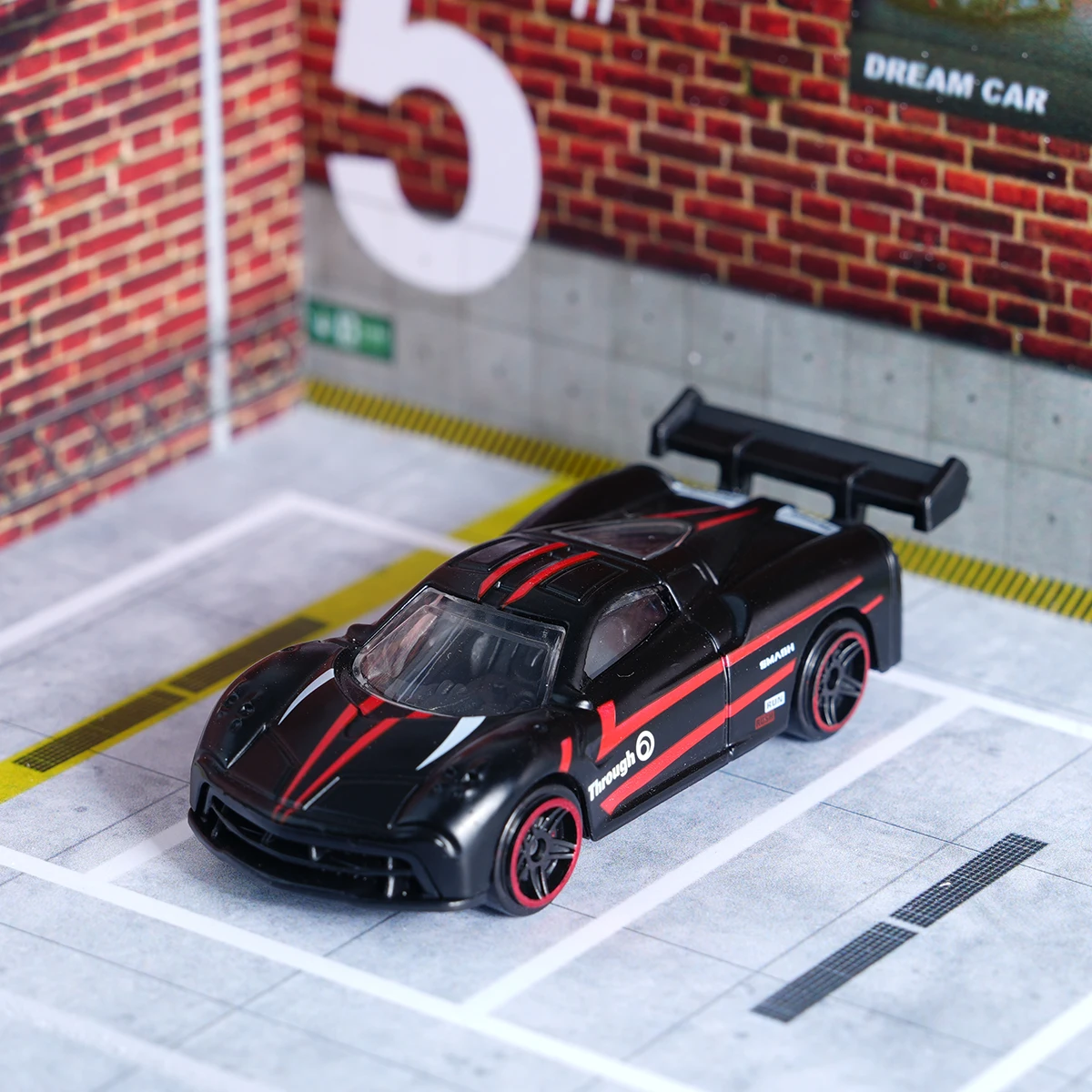 1:64 Scale Black and Red Supercar Model 2 1:64 Scale Black and Red Supercar Model - Image 2