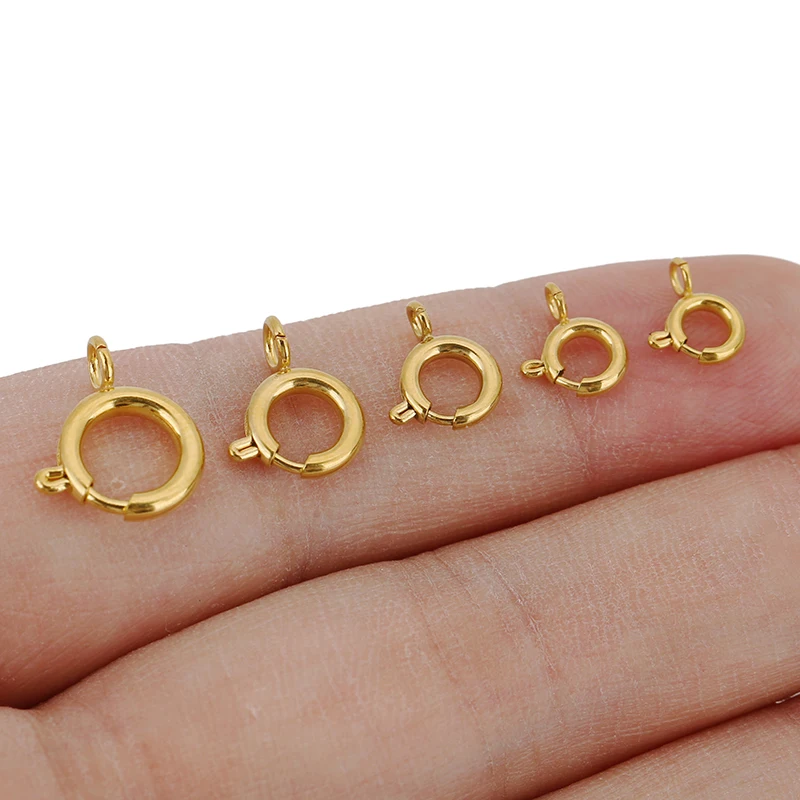 Stainless Steel & Gold Spring Clasp Set for Jewelry 6 Stainless Steel & Gold Spring Clasp Set for Jewelry - Image 6