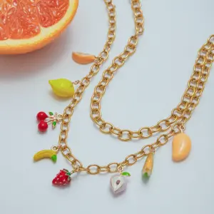 Colorful Fruit Pendant Necklace for Women 12 S25d4e1812d5444389c90355c4046f93bo