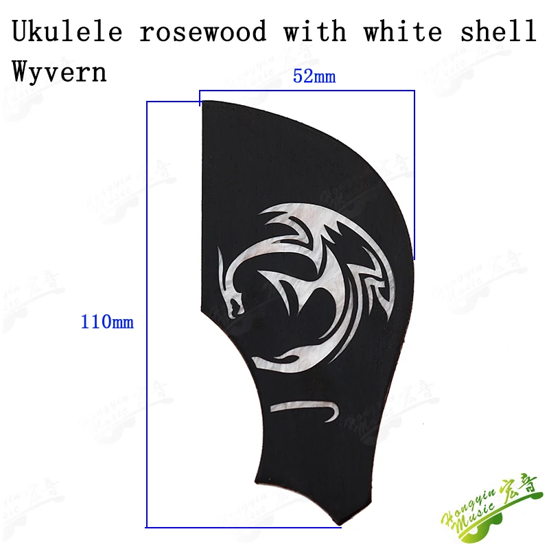 Rosewood Inlaid Pickguard for Ukulele 9 Rosewood Inlaid Pickguard for Ukulele - Image 9