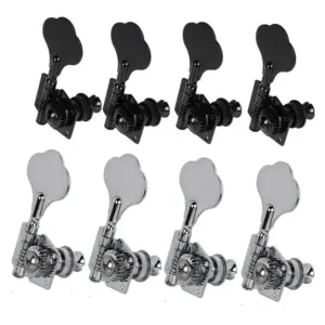 Bass Guitar Tuning Peg Set, 4-Pack Chrome/Black 9 S261127cae5864f8baae4c9fa0939f826X