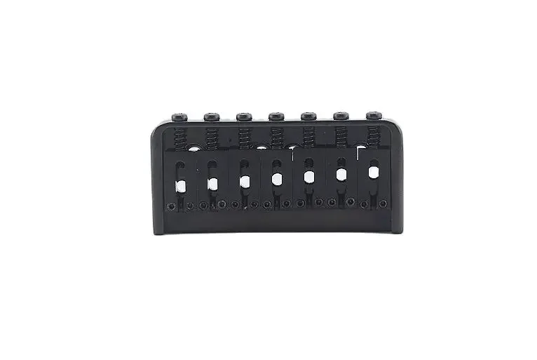 Black 7-String Guitar Fixed Bridge with Stainless Steel Saddles 3 Black 7-String Guitar Fixed Bridge with Stainless Steel Saddles - Image 3