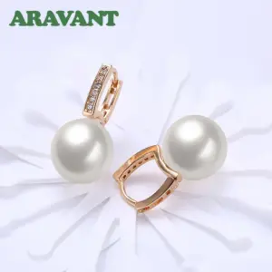 Elegant Pearl Drop Earrings in Gold, Silver, Rosé 12 S262f395eedb243e3ad95543d1a2a54f5b