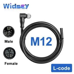 Waterproof M12 L-Type Connector with 2m Cable