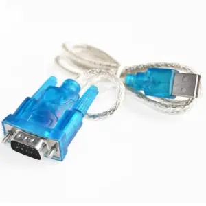 USB to Serial Cable with Transparent Blue Housing