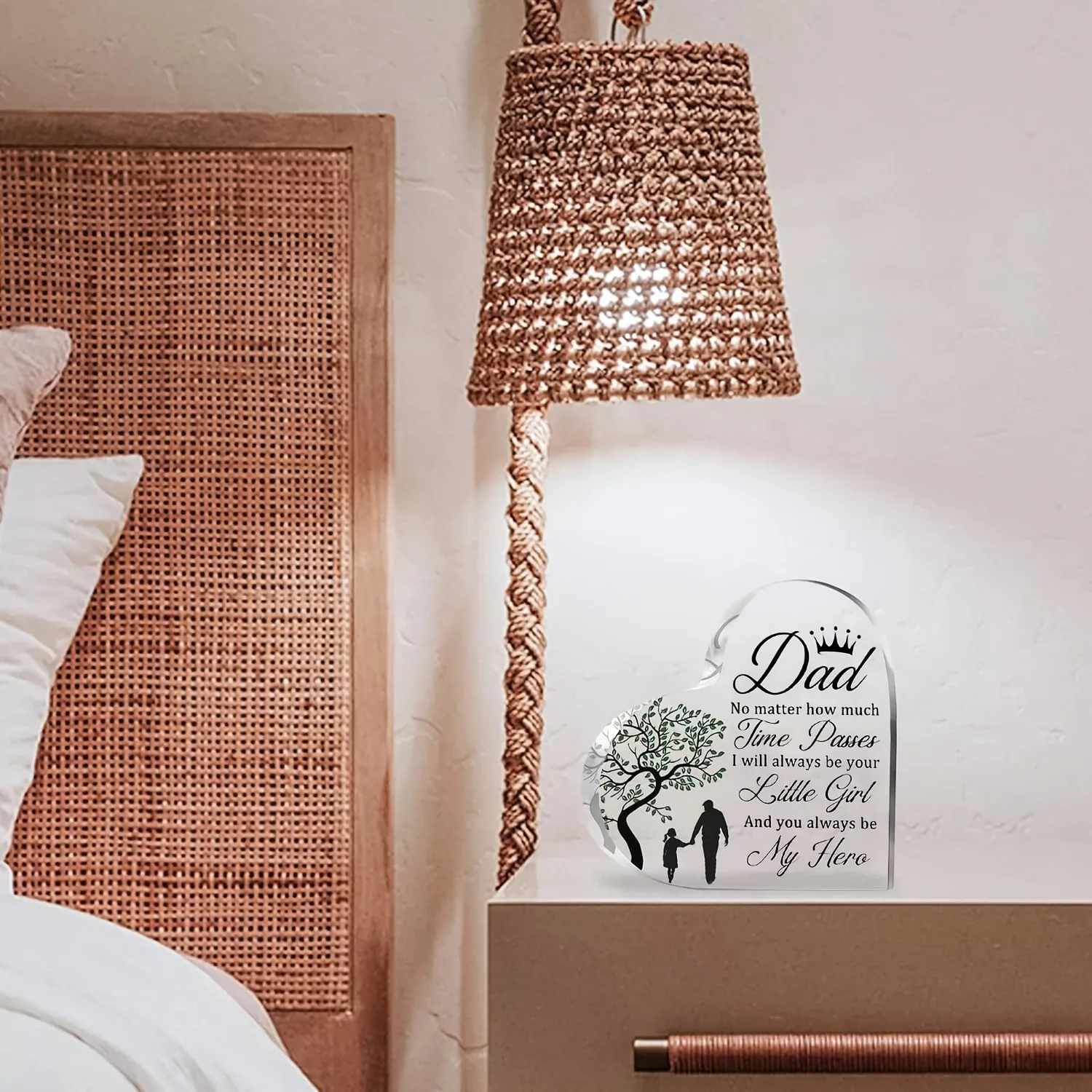 Heart-Shaped Acrylic Plaque for Fathers 6 Heart-Shaped Acrylic Plaque for Fathers - Image 6