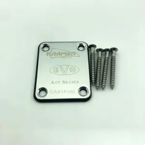 Kramer Metal Guitar Neck Plate in Gold, Chrome, Black 9 S268c4cc79dc9403da2c28684b9b41f0dv