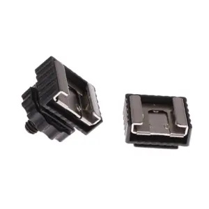 Black Speedlight Hot Shoe Adapter for Cameras