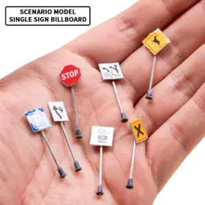 Miniature Traffic Signs Set for Dioramas 10 S26b46ca71bc044bf8c3dd448730fe29dE