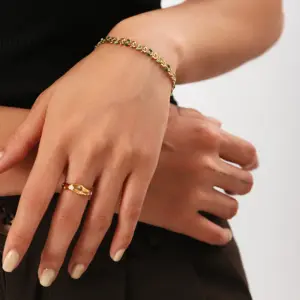 Green Dripping Olive Leaf Stainless Steel Bracelet 11 S26ba354eda7b4e1d9b94e74b0bfac77ba