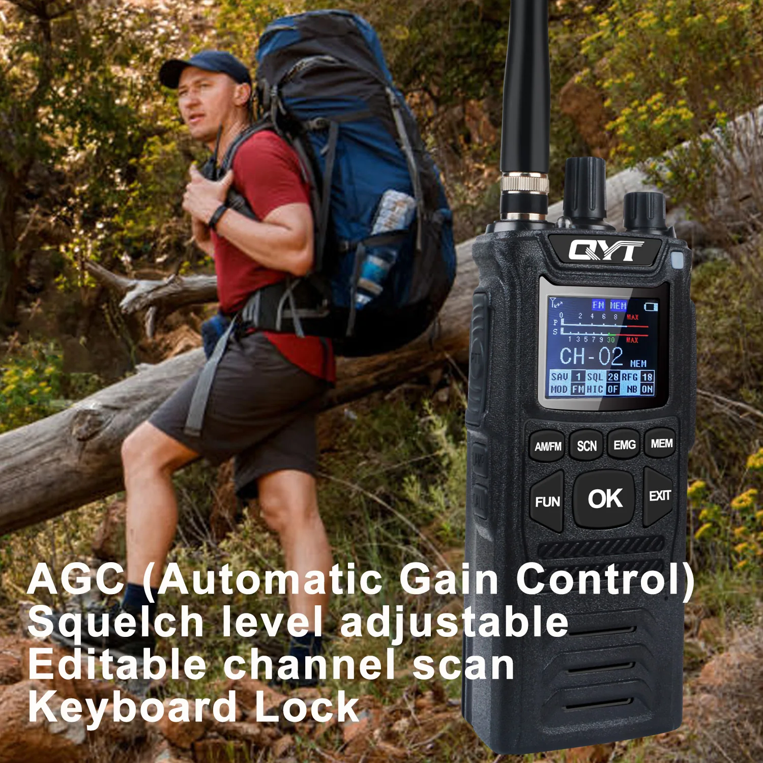 QYT CB-58 Portable Outdoor Walkie-Talkie 2 QYT CB-58 Portable Outdoor Walkie-Talkie - Image 2