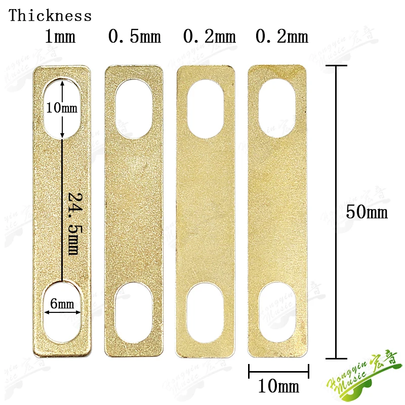 Brass Guitar Neck Shim Set for Precise Adjustment 2 Brass Guitar Neck Shim Set for Precise Adjustment - Image 2