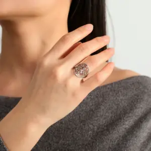 Butterfly & Floral Stainless Steel Ring for Women 11 S26d7ffdfae5c483c9e8fe9f9f3683031a