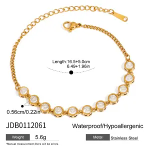 Elegant Stainless Steel Gold Bracelet for Women 14 S26f3d9a1709549a5b488355e0621a95cu