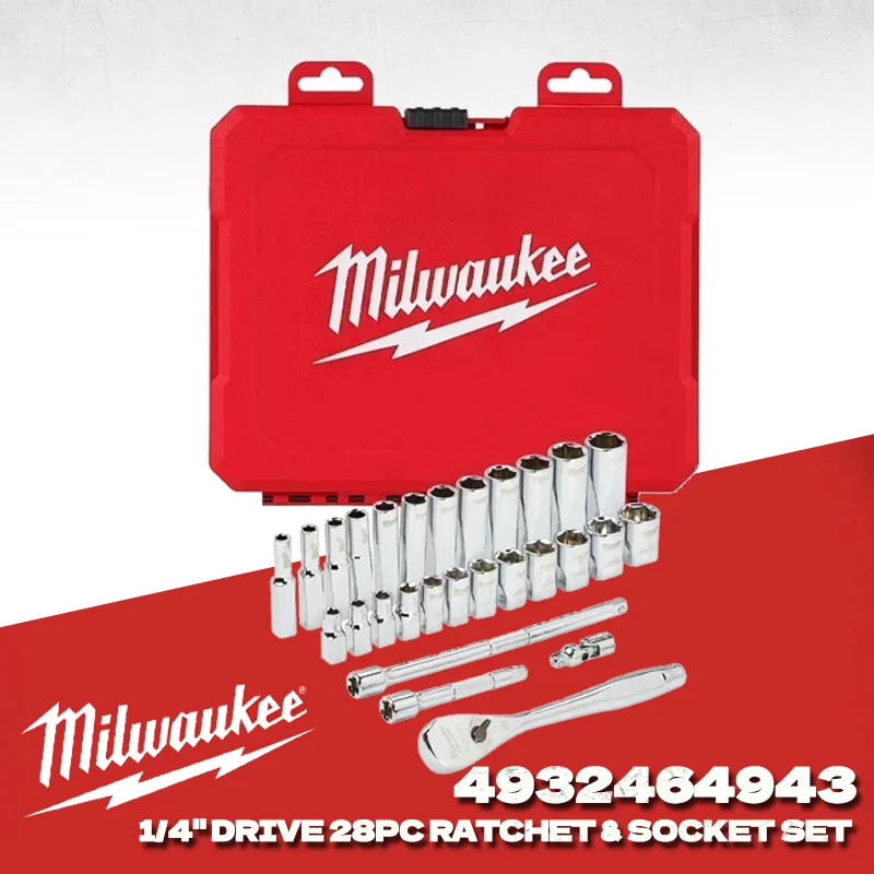 Milwaukee 4932464943 28-Piece Socket & Ratchet Set 1 Milwaukee 4932464943 28-Piece Socket & Ratchet Set