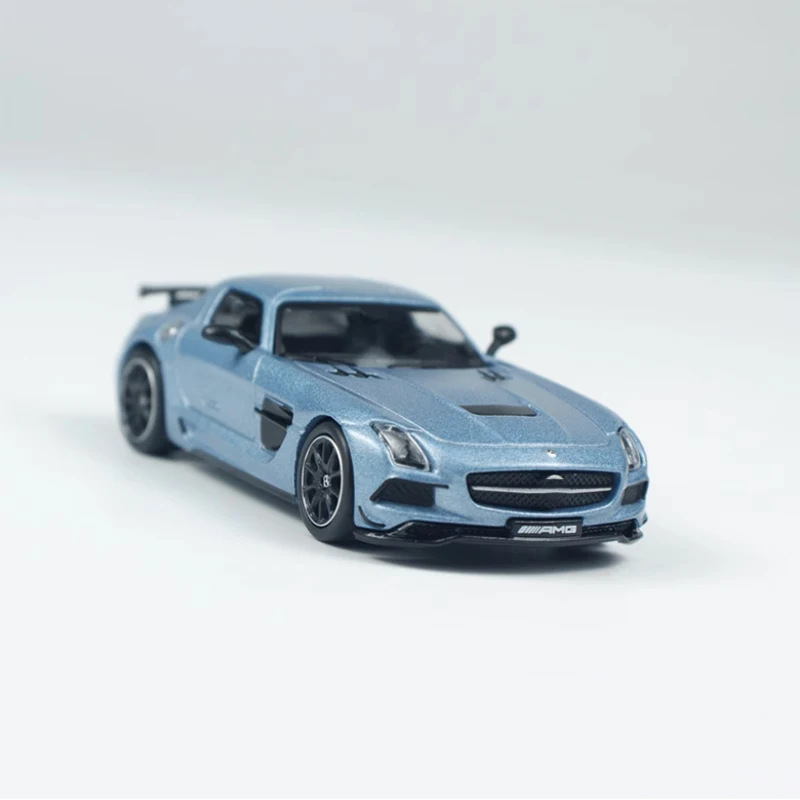 Metallic Blue Mercedes SLS Diecast Model 1:64 Scale 3 Metallic Blue Mercedes SLS Diecast Model 1:64 Scale - Image 3