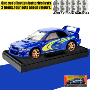 Blue Subaru Impreza WRX STI Model Car 1:32 Scale 16 S26fb22e8ce1f4c7992eea74b3d31d865b