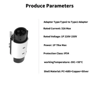 WUFEN Type2 to Type1 EV Charging Adapter 7 S26fe7906c7ac4833bf4dcb4b6bd8528aU