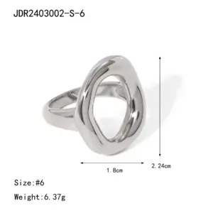 Stainless Steel Oval Skeleton Ring for Women 16 S2710bfc2303c4b97bb12cec39500e3fbK