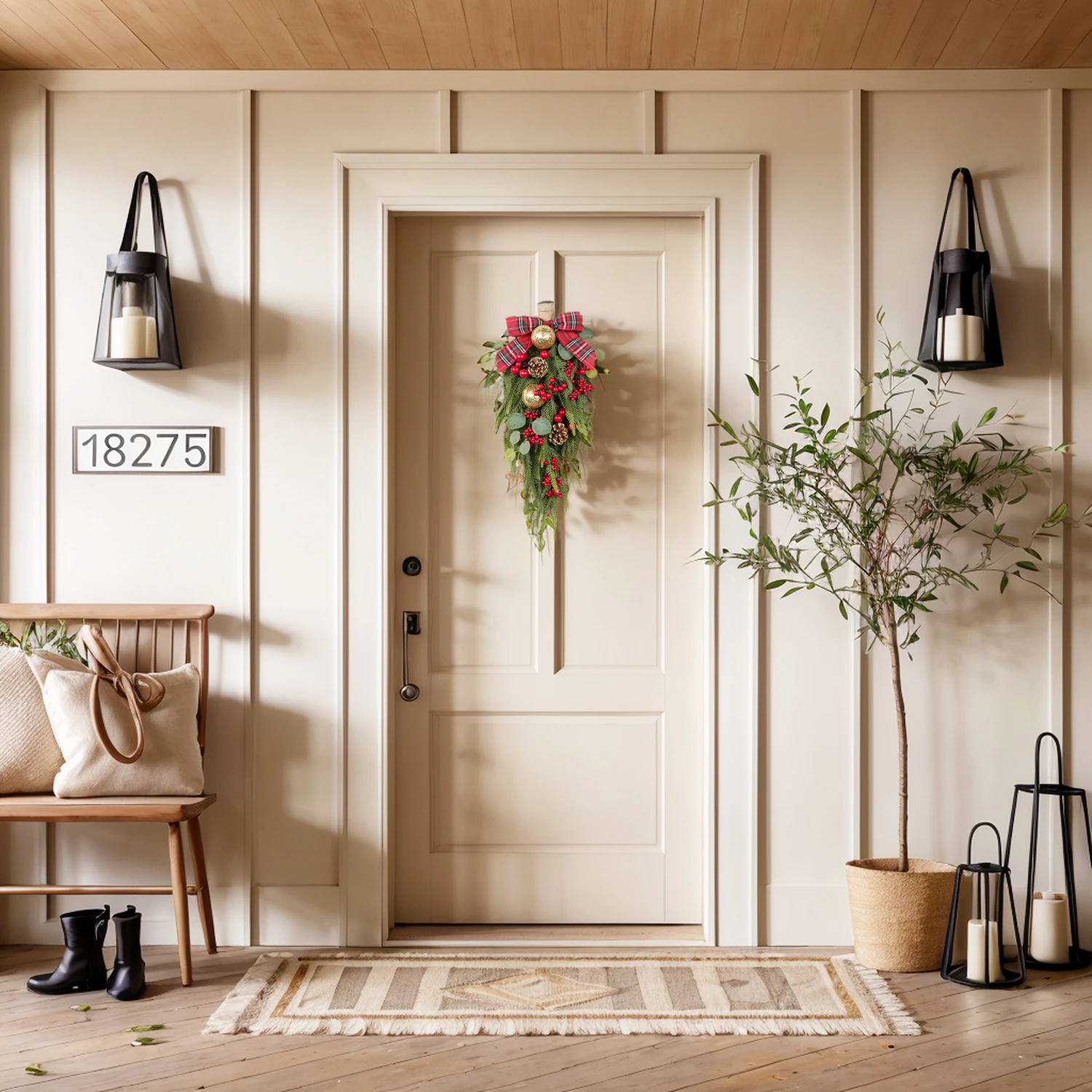 Festive Christmas Wreath with Ornaments 6 Festive Christmas Wreath with Ornaments - Image 6