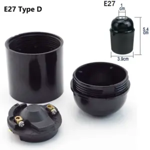 Black E27/E14 Lamp Holder for DIY Lighting 18 S27376a6b66b7487c822e1004288e52f0o