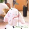 Plush Bunny Keychain in Pastel Shades
