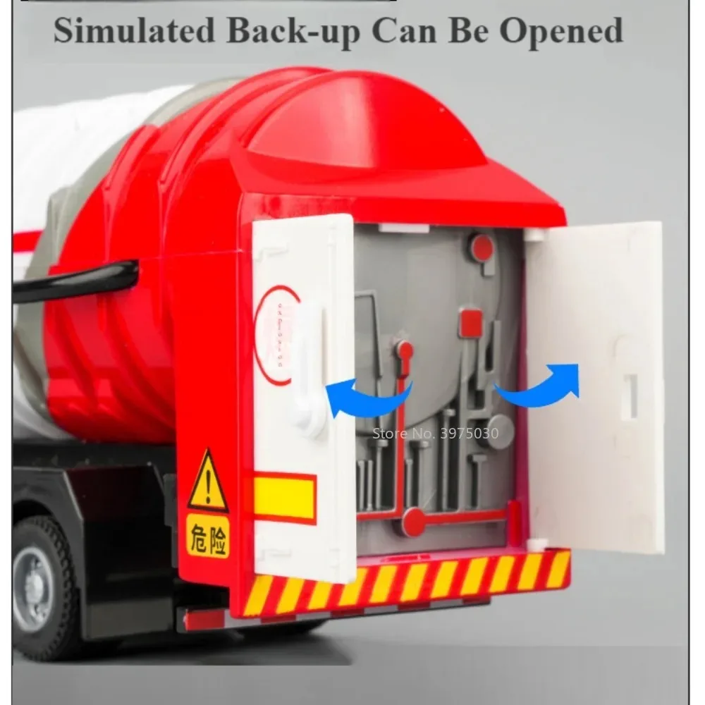 1/24 Scale Oil Tank Truck Model with Lights 2 1/24 Scale Oil Tank Truck Model with Lights - Image 2