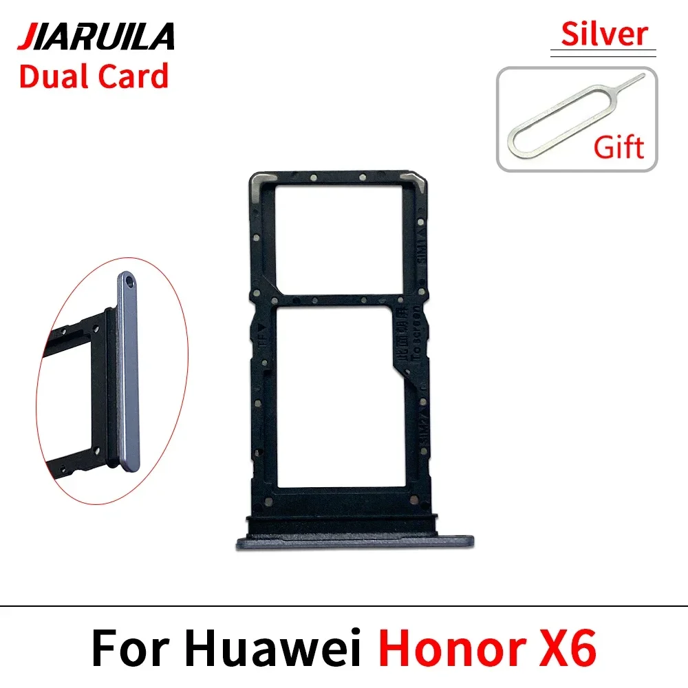 Huawei Honor X6 Dual SIM Card Tray Set in Black and Blue 9 Huawei Honor X6 Dual SIM Card Tray Set in Black and Blue - Image 9