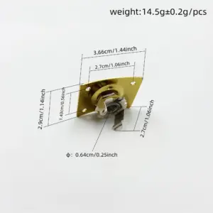 Square Electric Guitar Output Jack in Gold, Silver, Black 14 S27ac82887855453d9fa239d0f339760es