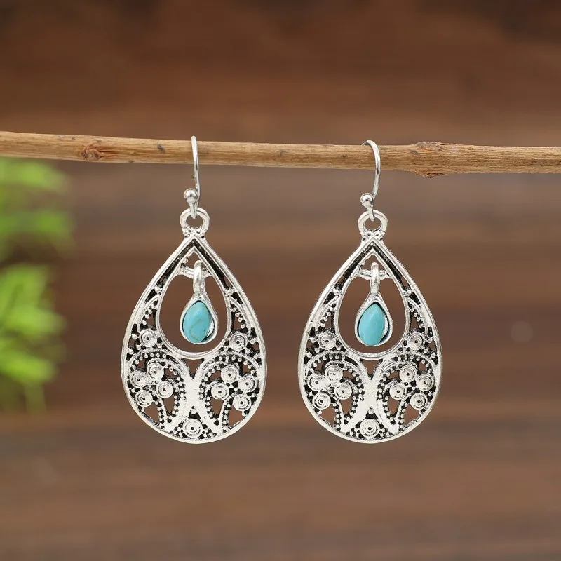 Vintage-Inspired Teardrop Drop Earrings for Women 3 Vintage-Inspired Teardrop Drop Earrings for Women - Image 3