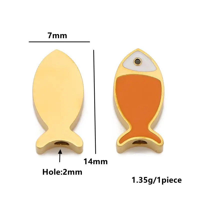 Vibrant Stainless Steel Fish Charm Set 8 Vibrant Stainless Steel Fish Charm Set - Image 8