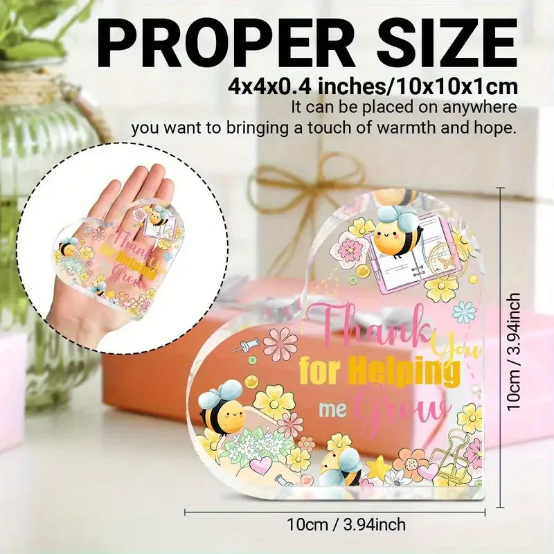 Vibrant Acrylic Heart Appreciation Ornament 2 Vibrant Acrylic Heart Appreciation Ornament - Image 2