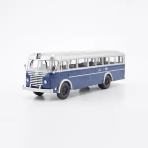 Vintage Blue Miniature Bus Model 1:43 Scale