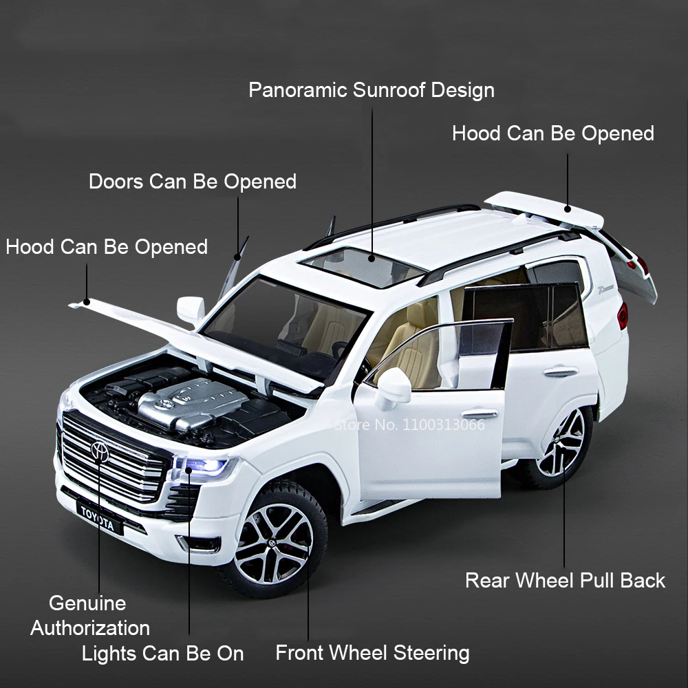 1:24 Scale Land Cruiser Prado LC250 Diecast Model 2 1:24 Scale Land Cruiser Prado LC250 Diecast Model - Image 2
