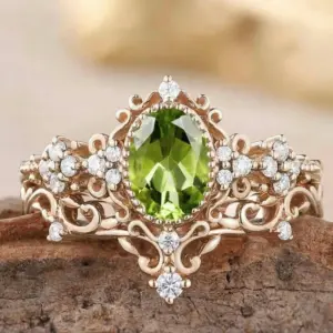 Elegant Gold-Inlaid Women's Vintage Ring 9 S284352bece414aea982c2ecc2e5dcc32y