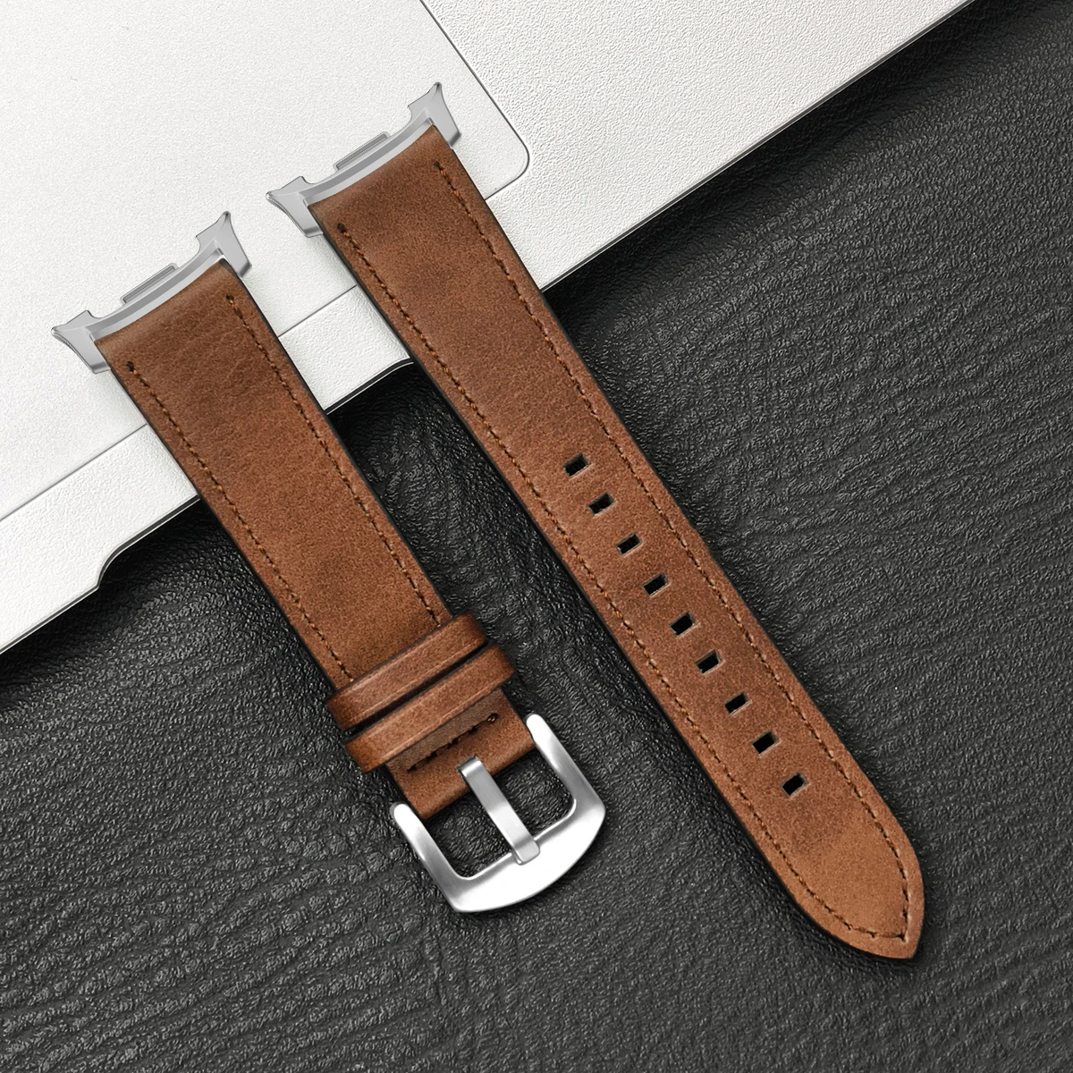 Leather Strap for Galaxy Watch Models 8 Leather Strap for Galaxy Watch Models - Image 8